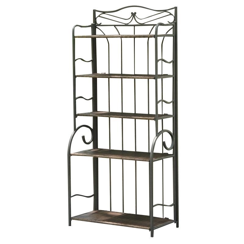 international caravan valencia 5 tier resin bakers rack in brown 4116