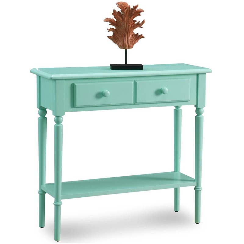Leick Coastal Notions 1 Drawer Console Table with Shelf in Kiwi Green