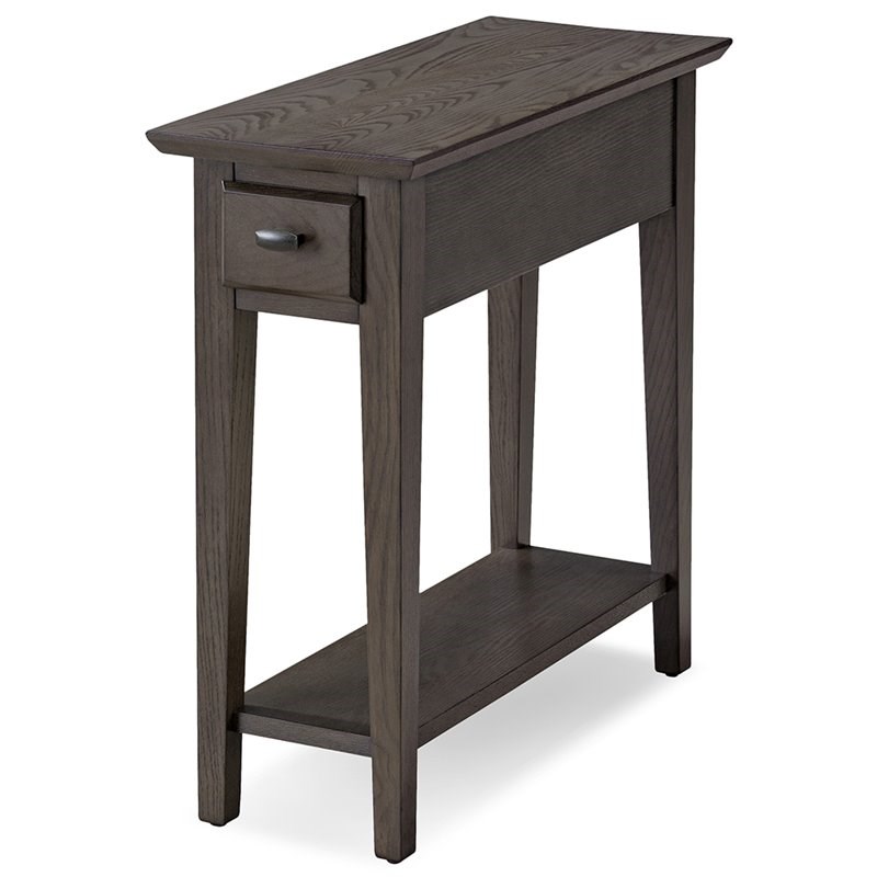 Leick Furniture Favorite Finds 1 Drawer End Table in Smoke Gray