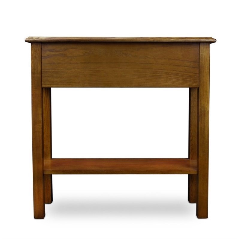 Leick Furniture Wood Wave Console Table in Medium Oak Finish
