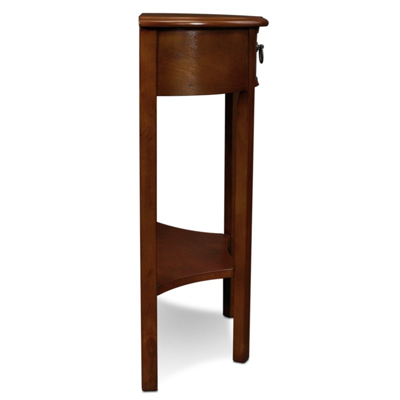 Leick Furniture Demilune Wood Hall Stand in Bronze