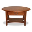 Leick Furniture Shaker Oval Coffee Table in Medium Oak