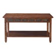 Leick Furniture Rustic Slate Rectangular Wood Coffee Table in Rustic Oak