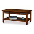 Leick Furniture Slatestone Wood Storage Coffee Table in a Rustic Oak Finish