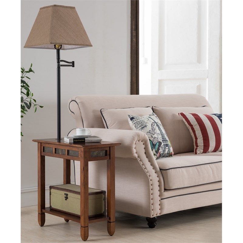 leick furniture chairside lamp end table