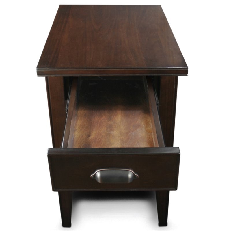 Leick Furniture Laurent Wood End Table in Chocolate Cherry Homesquare