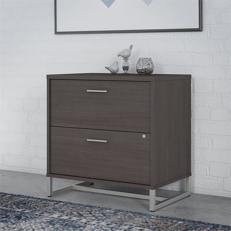 Office by kathy ireland Method 2 Drawer Lateral File Cabinet in Storm Gray