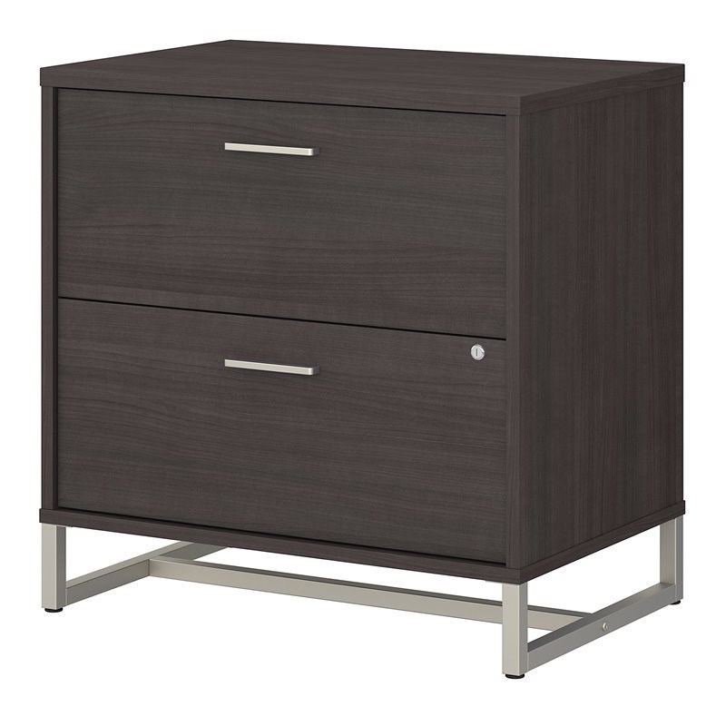 Office by kathy ireland Method 2 Drawer Lateral File Cabinet in Storm Gray