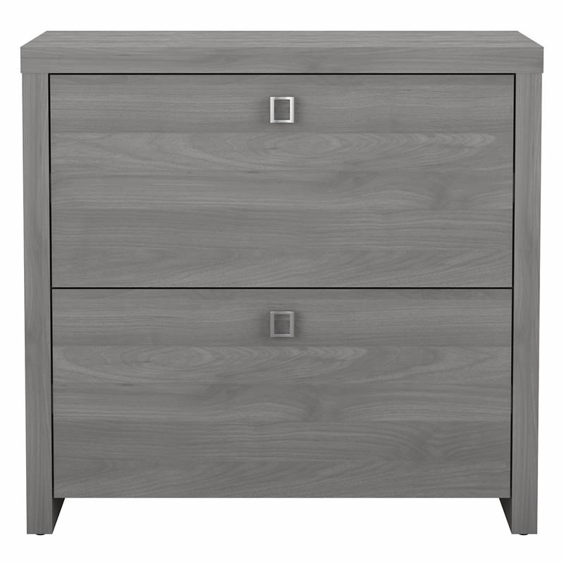 Echo 2 Drawer Lateral File Cabinet in Modern Gray - Engineered Wood