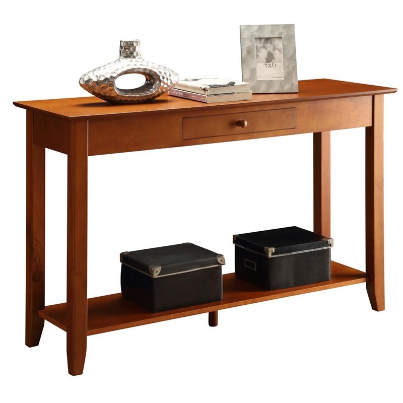 Convenience Concepts American Heritage Console Table in Cherry Wood Finish