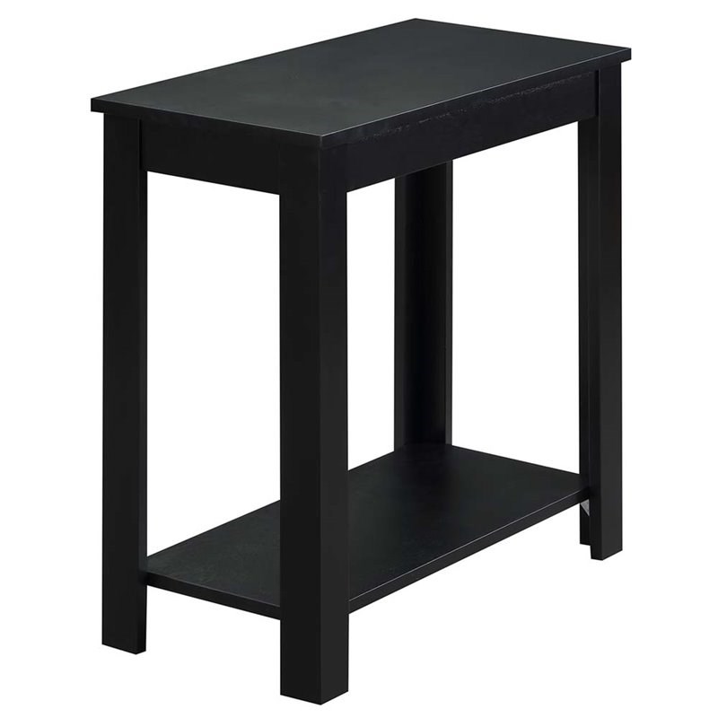 Convenience Concepts Designs2Go Baja Chairside End Table in Black Wood Finish
