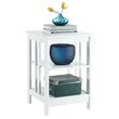 Convenience Concepts Mission Square End Table in White Wood Finish