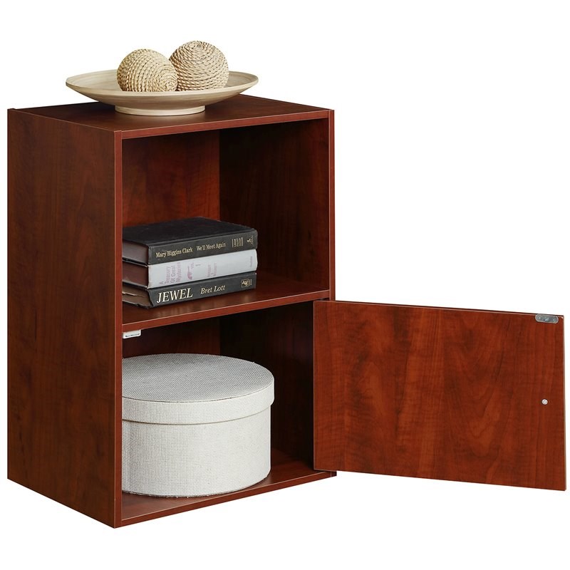 Convenience Concepts Xtra Storage Bookcase in Cherry Wood Finish