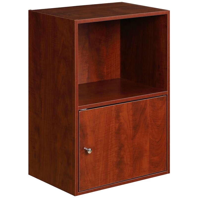 Convenience Concepts Xtra Storage Bookcase in Cherry Wood Finish