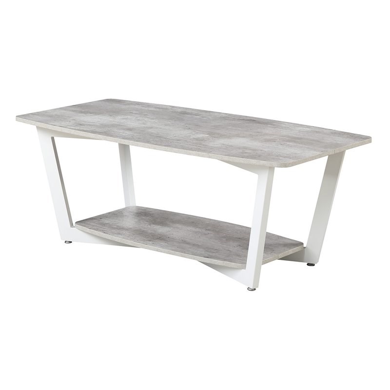 Convenience Concepts Graystone Coffee Table in Gray and White Wood Finish