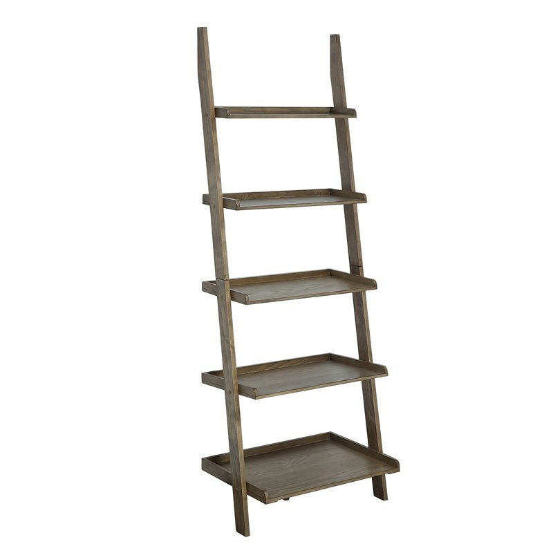 Convenience Concepts American Heritage Bookshelf Ladder- Natural Driftwood Wood
