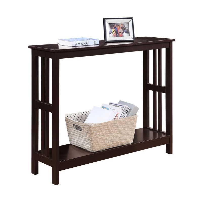 Convenience Concepts Mission Console Table in Espresso Wood Finish