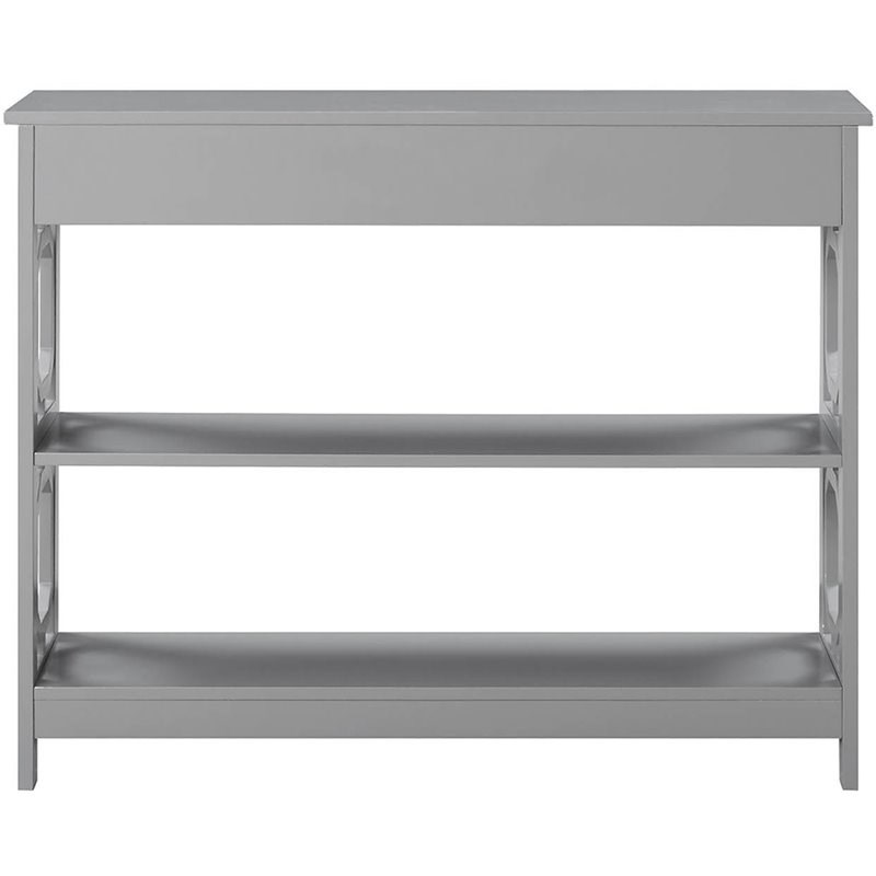Convenience Concepts Omega Storage Console Table in Gray Wood Finish