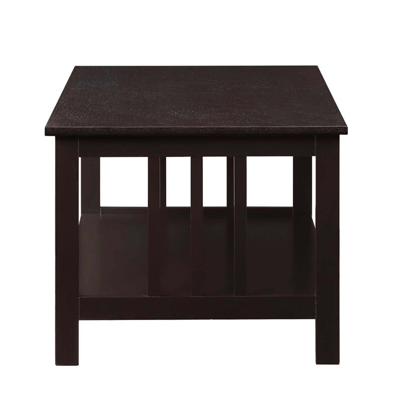 Convenience Concepts Mission Coffee Table in Espresso Wood Finish