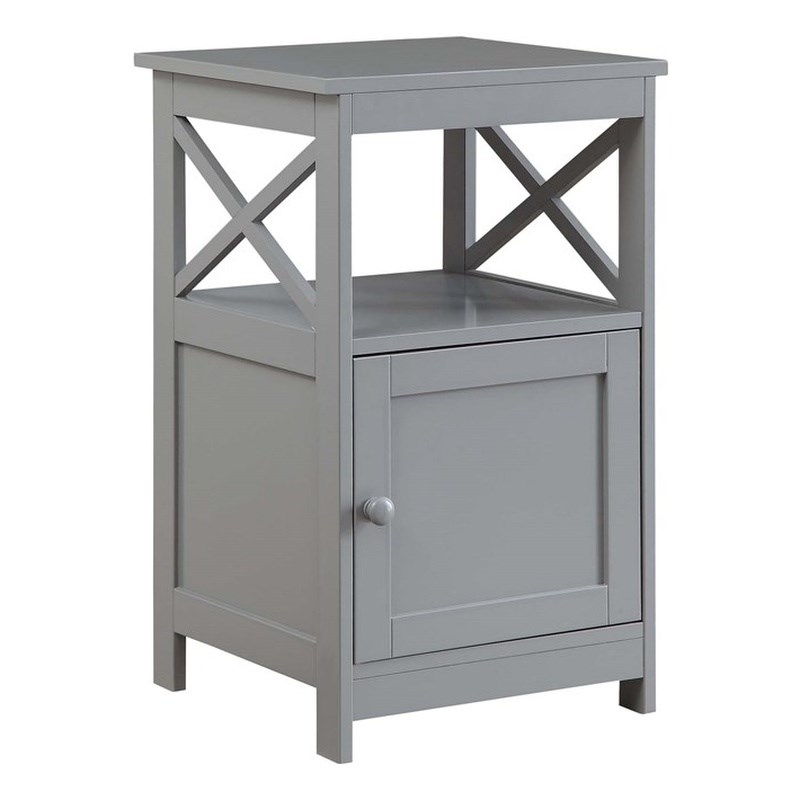Convenience Concepts Oxford End Table with in Gray Wood Finish