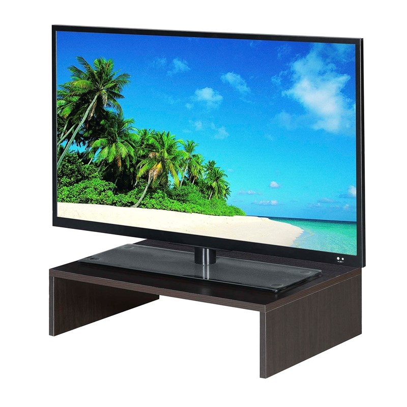 Convenience Concepts Designs2Go Small TV/Monitor Riser in Espresso Wood Finish