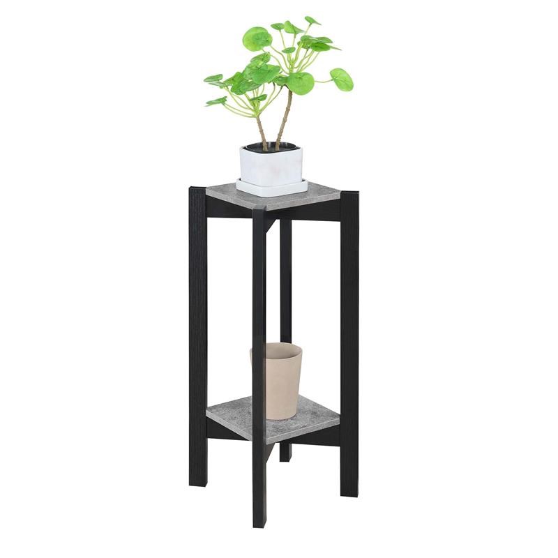 Convenience Concepts Planters & Potts Deluxe Square Plant Stand in Gray ...