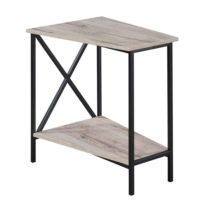 Convenience Concepts Tucson Wedge End Table in Driftwood Finish