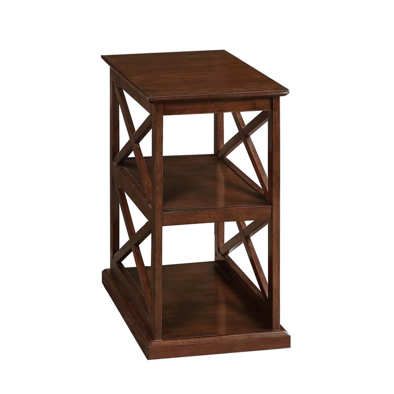 Convenience Concepts Oxford Deluxe 3 Tier End Table in Espresso Wood