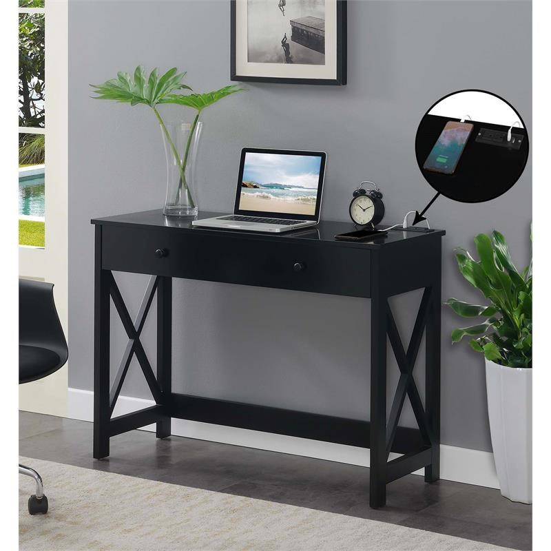 42 inch black desk