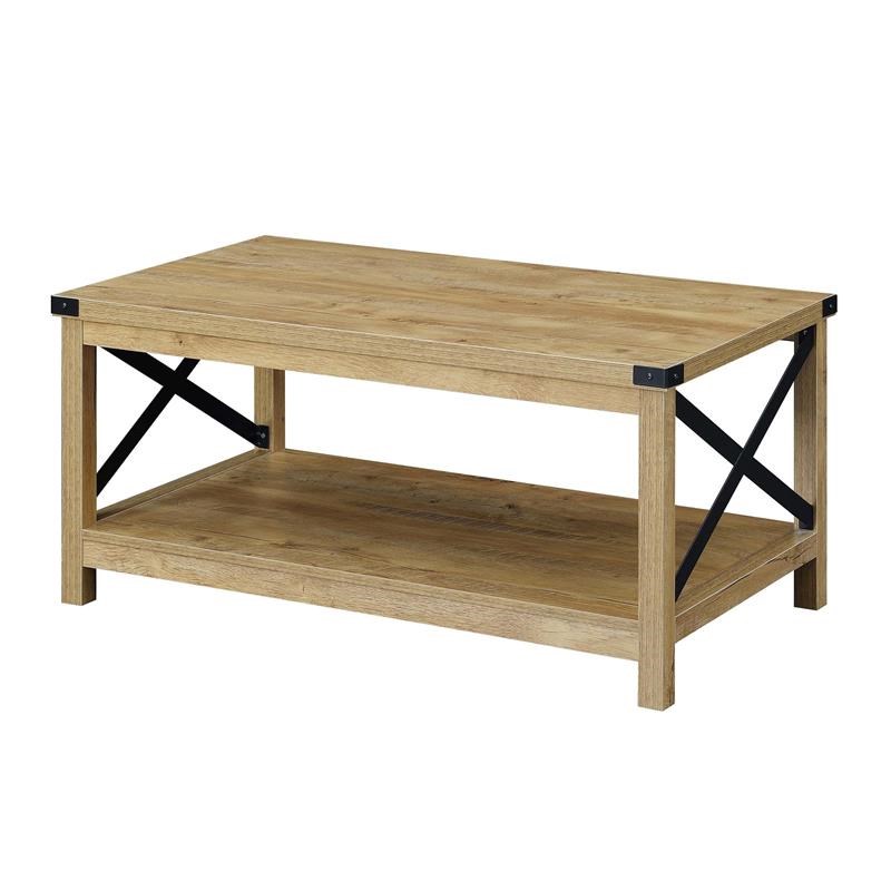 Convenience Concepts Durango Coffee Table in Light English Oak Wood Finish