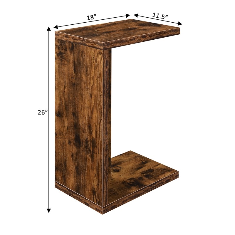 Convenience Concepts Northfield Admiral C End Table in Nutmeg Wood Finish