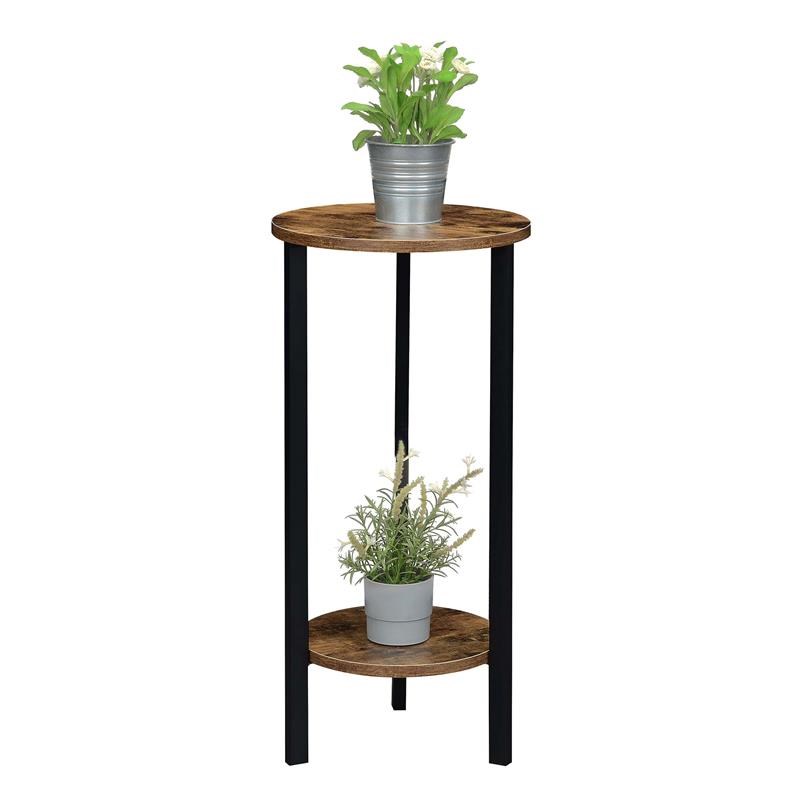 Graystone 31-inch Two-Tier Plant Stand in Nutmeg Wood Finish