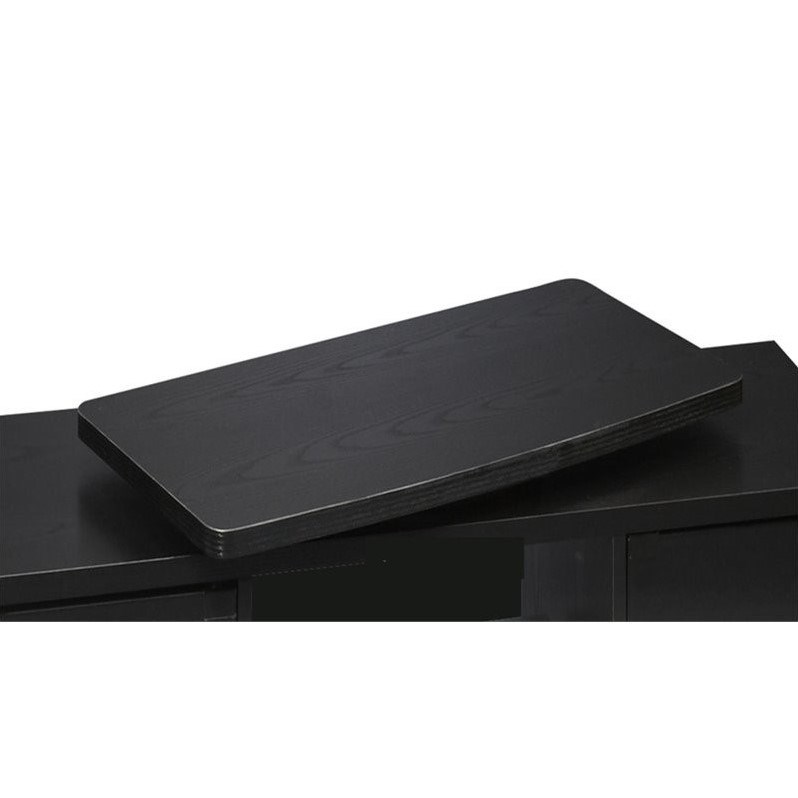 Convenience Concepts Designs2Go XL Single Tier Swivel in Black Wood Finish