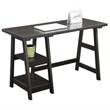Convenience Concepts Designs2Go Trestle Desk in Espresso Wood Finish