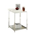 Convenience Concepts Palm Beach Clear Glass End Table With White Tray