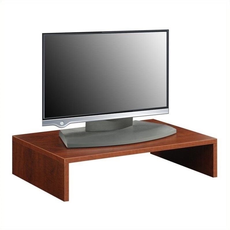 Convenience Concepts Designs2Go Small Monitor Riser in Cherry Wood Finish
