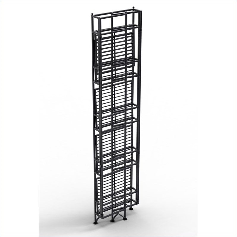 Convenience Concepts Designs2Go 5-Tier Folding Metal Shelf in Black Metal Finish