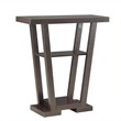 Convenience Concepts Newport V Console in Espresso Wood Finish with Two Shelves