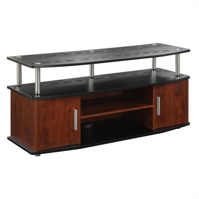 Details about   Convenience Concepts Designs2Go Monterey 48" TV Stand in Cherry and Black Wood 