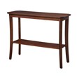 Designs2Go Baja Console Table in Espresso Mahogany Wood Finish With Shelf