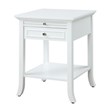 Convenience Concepts American Heritage Logan End Table in White Wood Finish