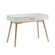 Convenience Concepts Oslo One Drawer Desk in White Wood Finish