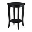 Convenience Concepts American Heritage Round Table in Black Wood Finish
