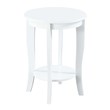 Convenience Concepts American Heritage Round Table in White Wood Finish