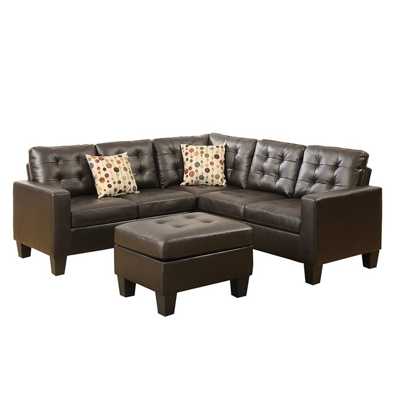 Piece Leather Sectional Sofa Set, Is Poundex Furniture Any Good