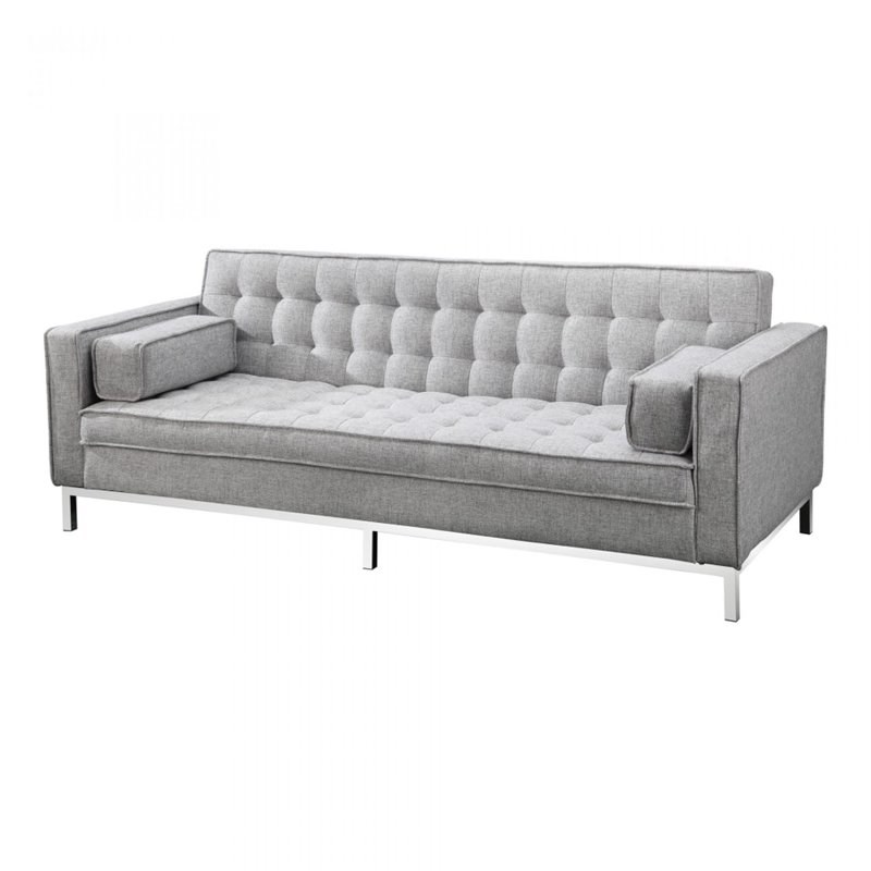 Moe's Home Covella Upholstered Sleeper Sofa in Gray
