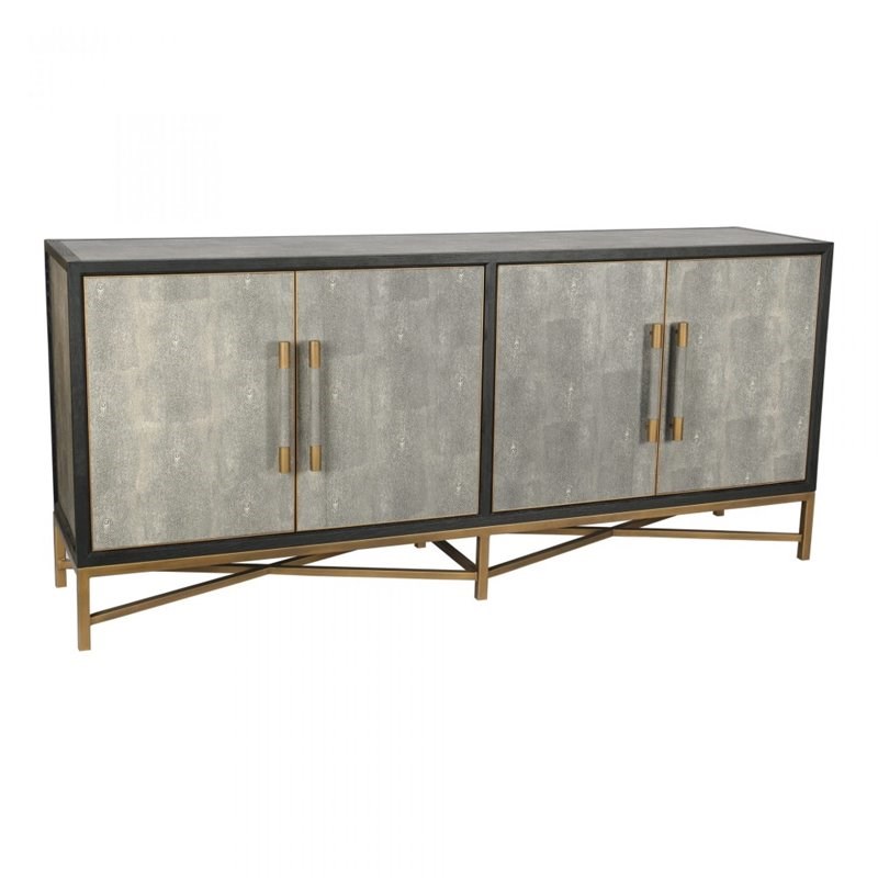 Moe's Home Mako Faux Leather Sideboard in Gray