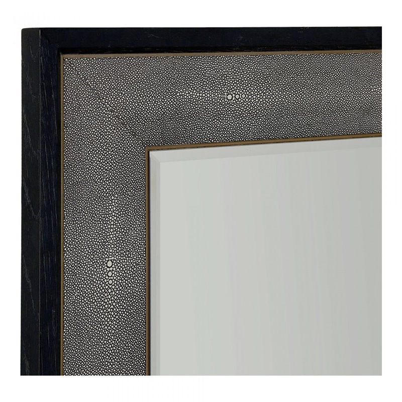 Moe's Home Mako Faux Leather Mirror in Gray