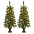 Jeco 3.5' Artificial Christmas Tree With Plastic Pot Stand (Set of 2)
