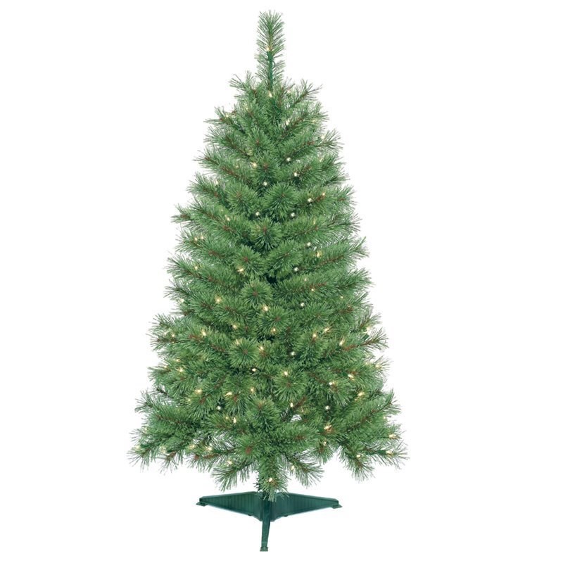 Jeco 4' Pre-Lit Artificial Christmas Tree